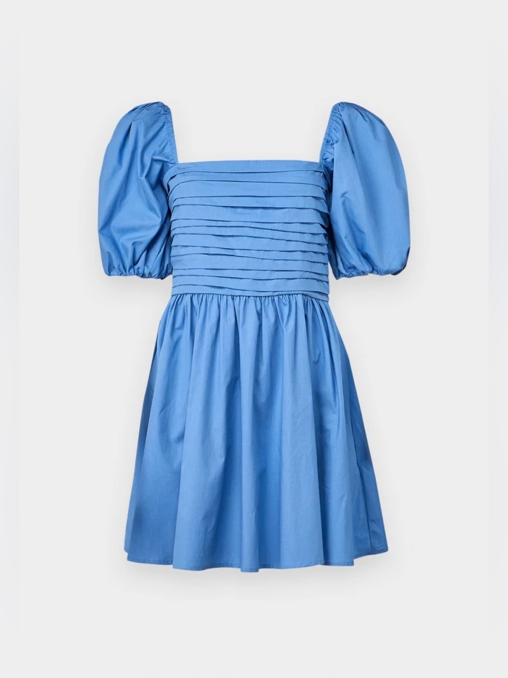 Abercrombie & Fitch Emerson Poplin Puff Sleeve Mini Dress, Blue, Small, Like New - Picture 4 of 16